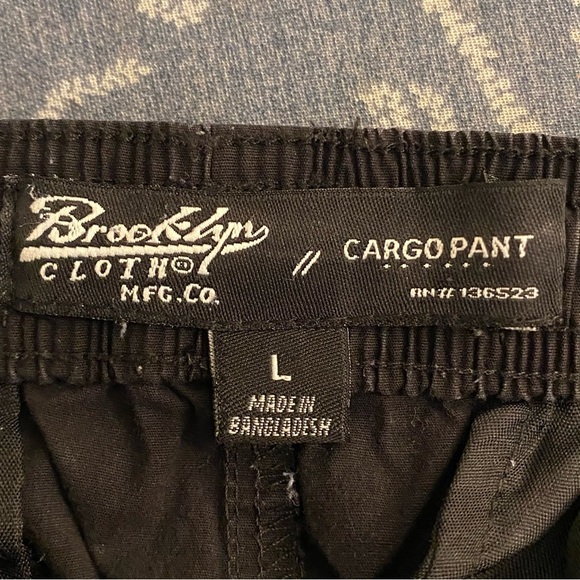 Brooklyn Cloth Cargo Jogger Pants Men's Size L Black Outdoors - Picture 3 of 11